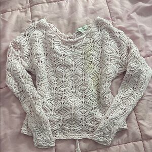 Francesca's Collections Blush Off-the-Shoulder Sweater